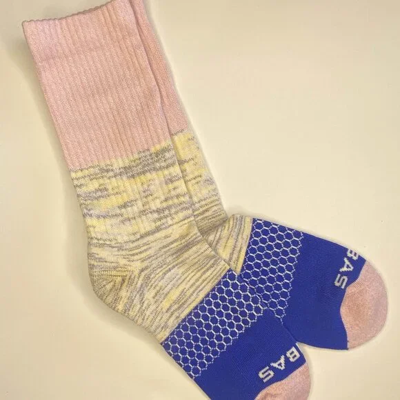 [6 pack] Bombas Rosepetal Marl Space Dye Triblock Medium Calf Socks - Picture 6 of 7